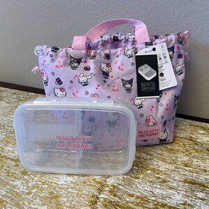 Sanrio Characters Lunch Drawstring Bag With Bento Box